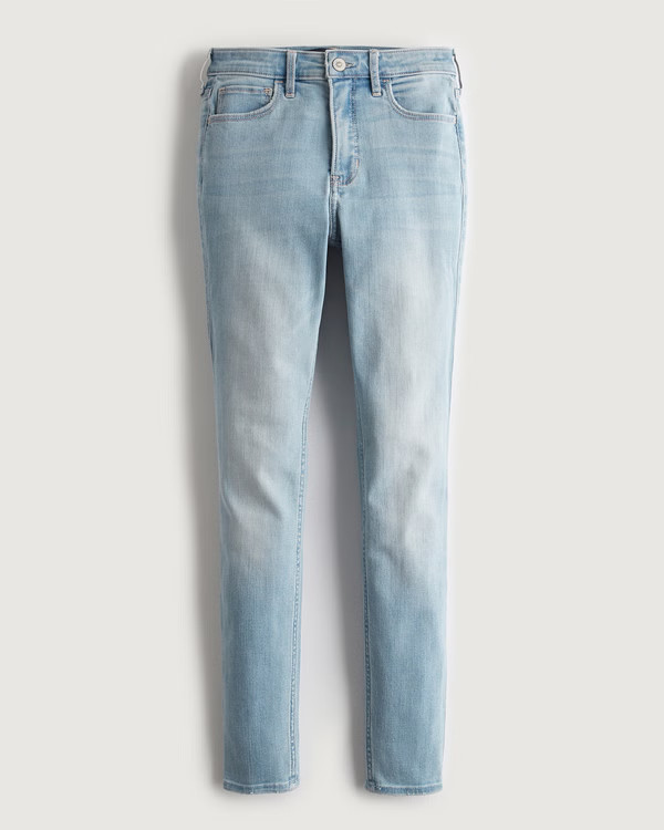 High-Rise Light Wash Super Skinny Jeans | Hollister (US)