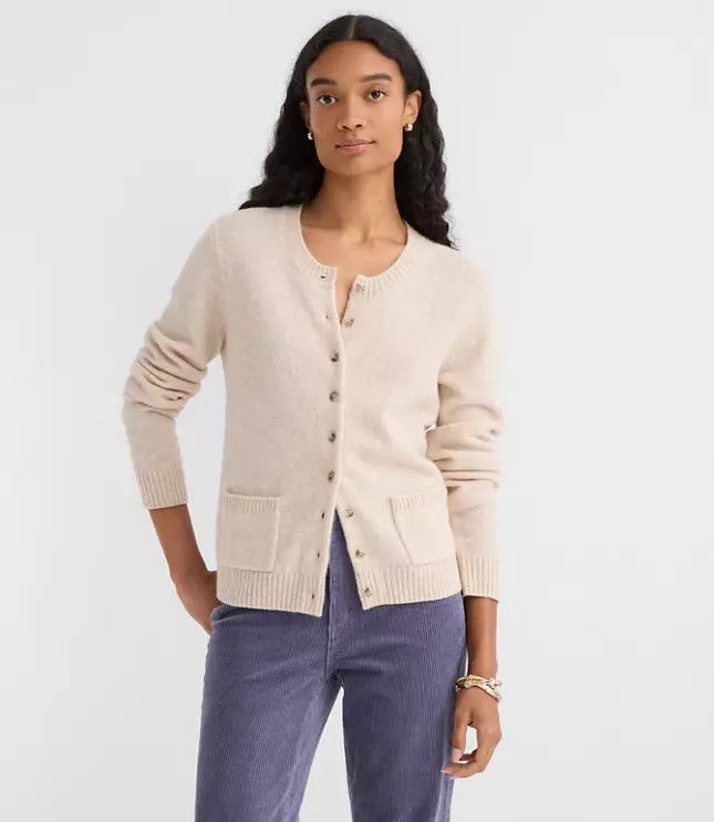 Colorblock Saddle Sleeve Cardigan | LOFT