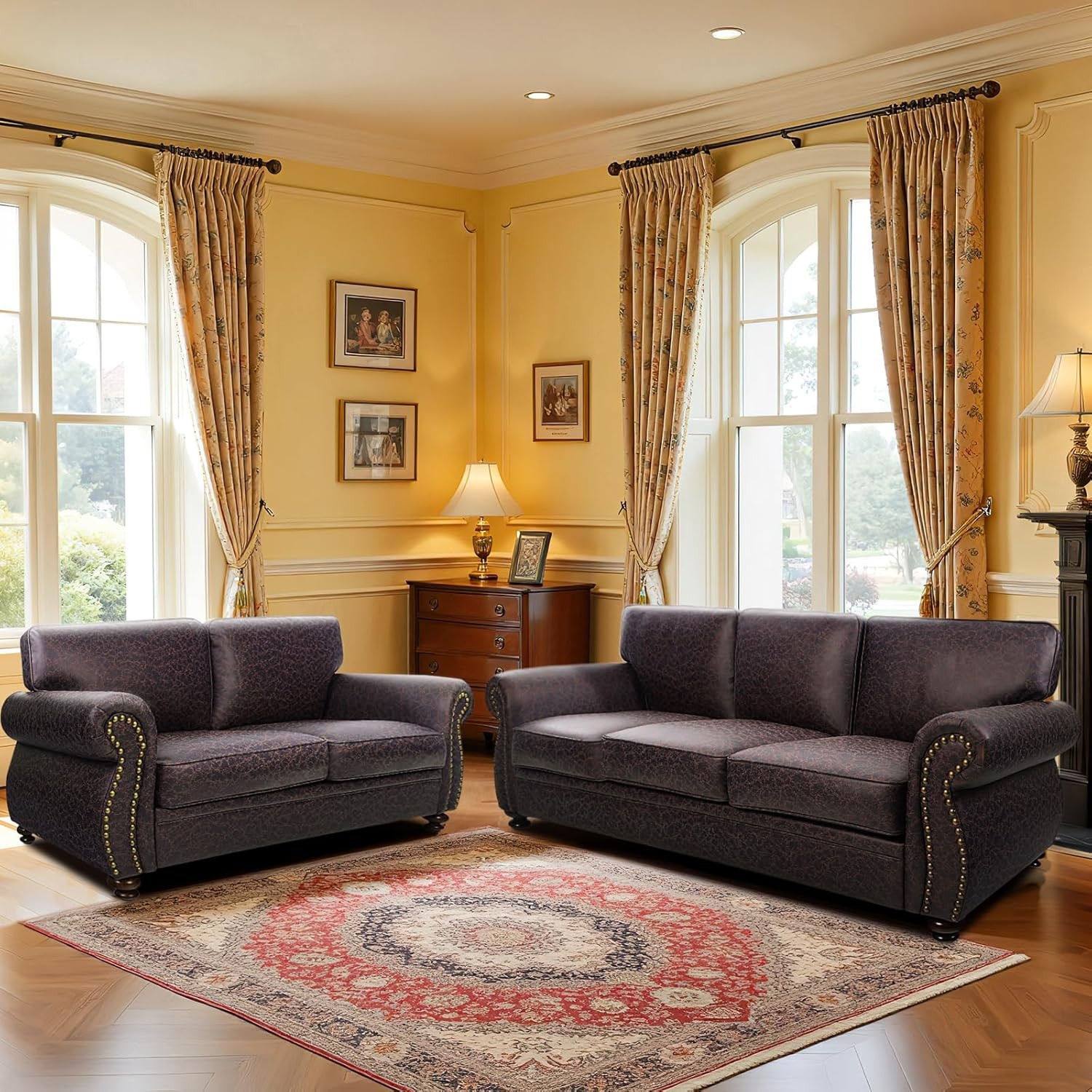 Couchus Living Room Furniture Sets,Sofa Sets and Couch Sets for Living Room,Mid-Century Vintage S... | Amazon (US)