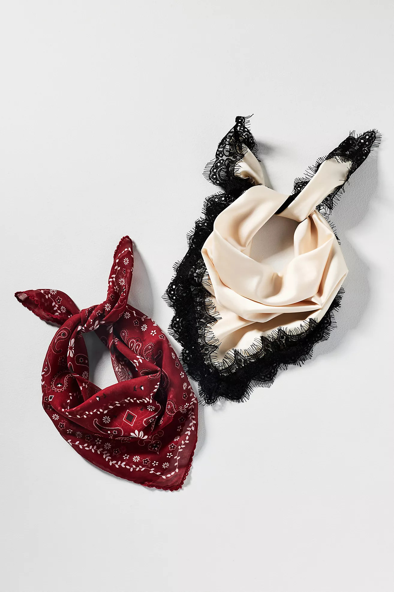 Lace Bandana Hair Scarves, Set of 2 | Anthropologie (UK)
