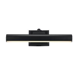 1-Light Black LED Rechargeable Battery Operated Wall Sconce Picture Light, Remote Included | The Home Depot