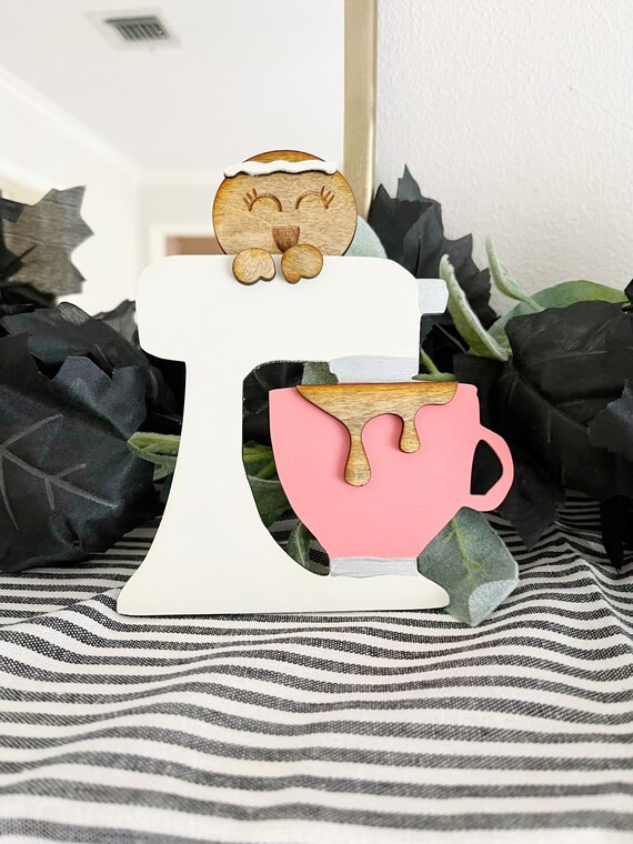 Mixer With a Gingerbread Hanging on Sign Christmas Tiered - Etsy | Etsy (US)