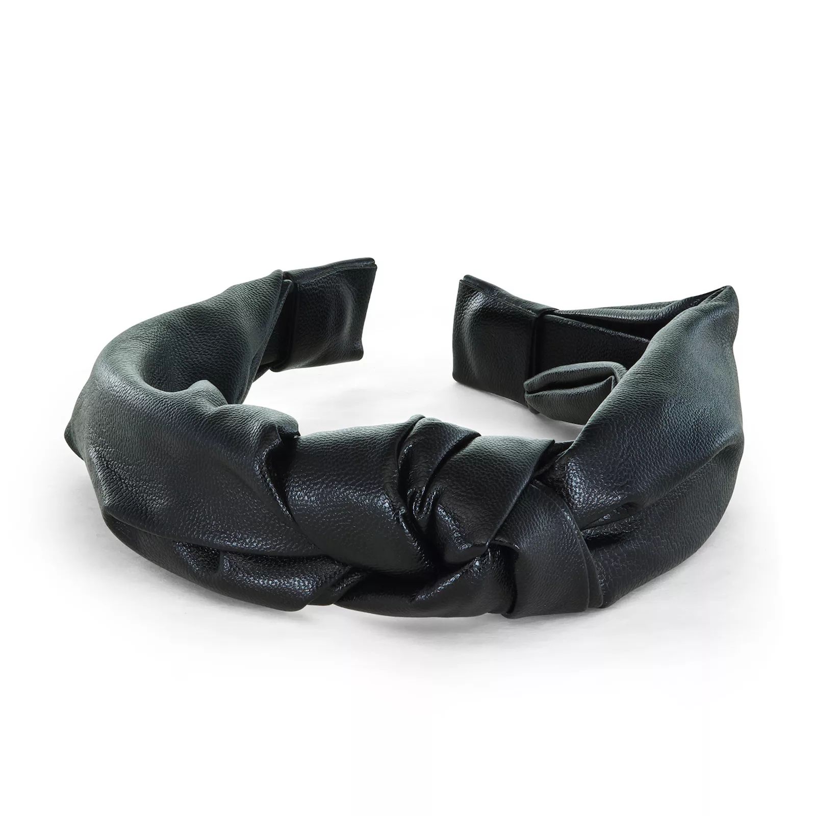 Women's Faux-Leather Twist Knot Headband, Black | Kohl's