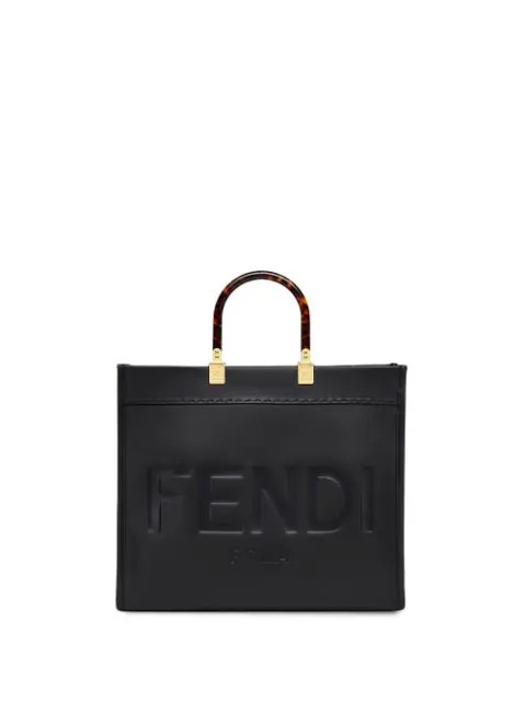 Fendi Sunshine logo-debossed Tote - Farfetch | Farfetch Global