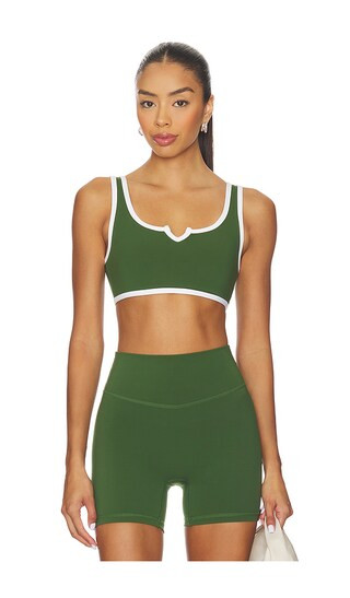 V Scoop Sports Bra in Meadow & White | Revolve Clothing (Global)