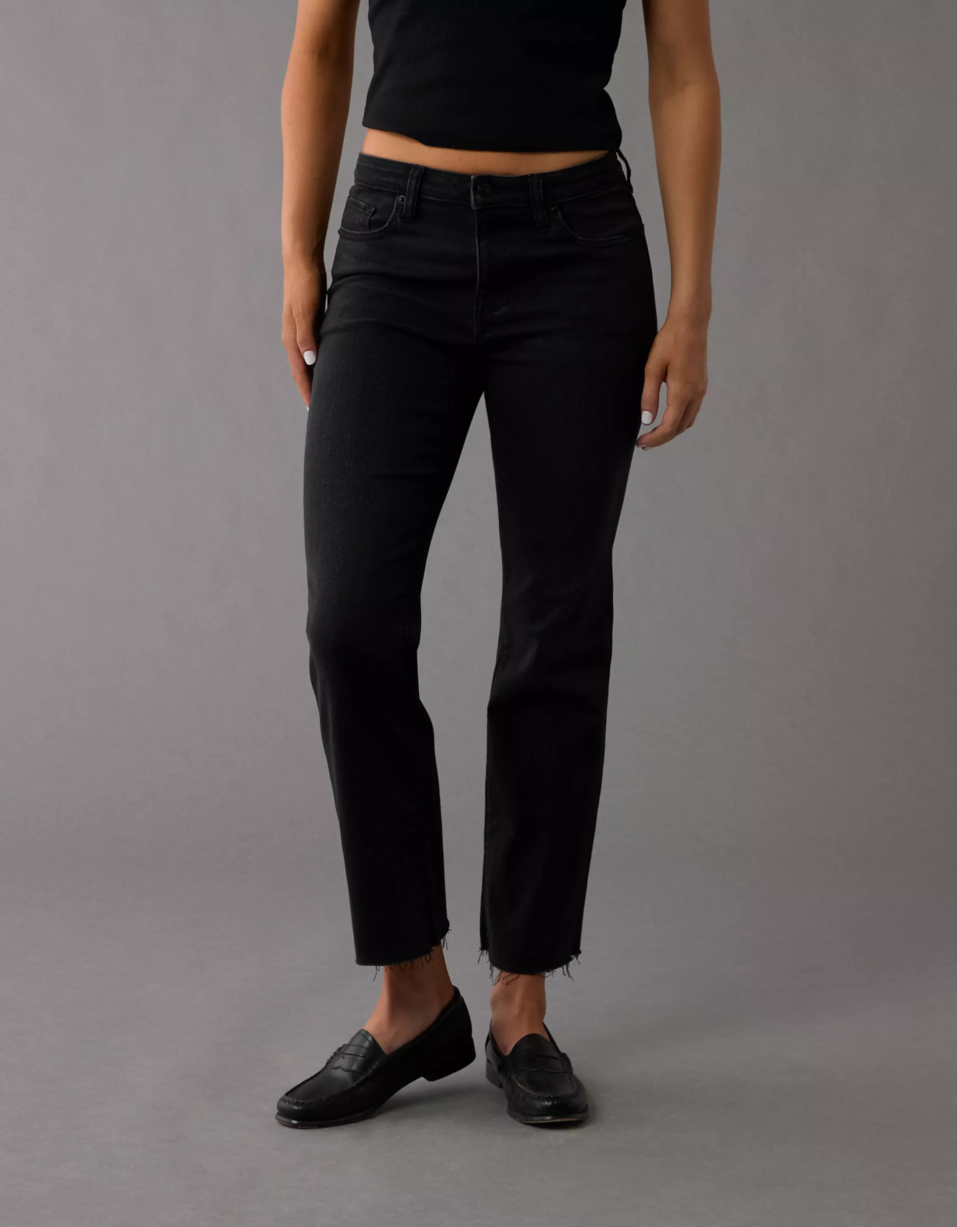 AE Next Level High-Waisted Kick Bootcut Crop Jean | American Eagle Outfitters (US & CA)