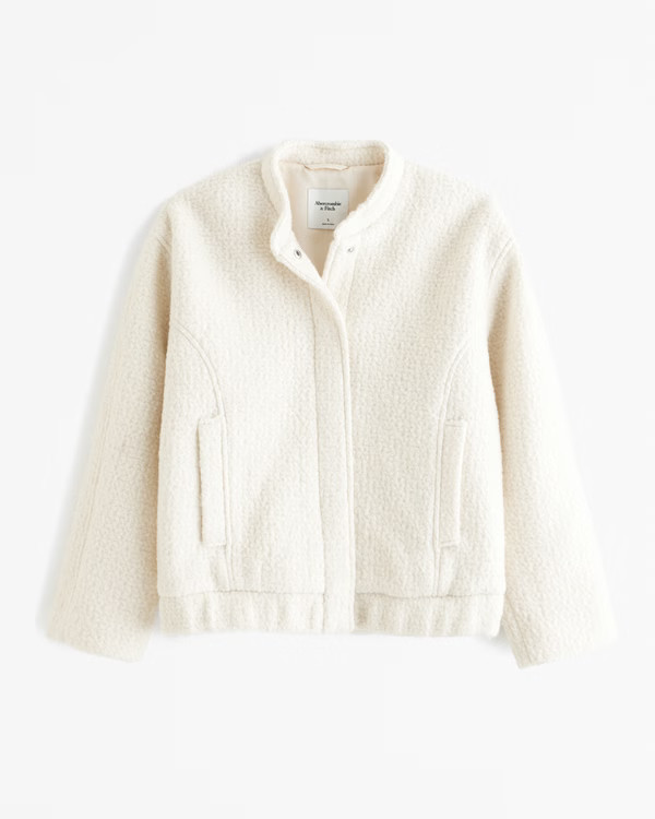 Wool-Blend Bomber Jacket | Abercrombie & Fitch (US)