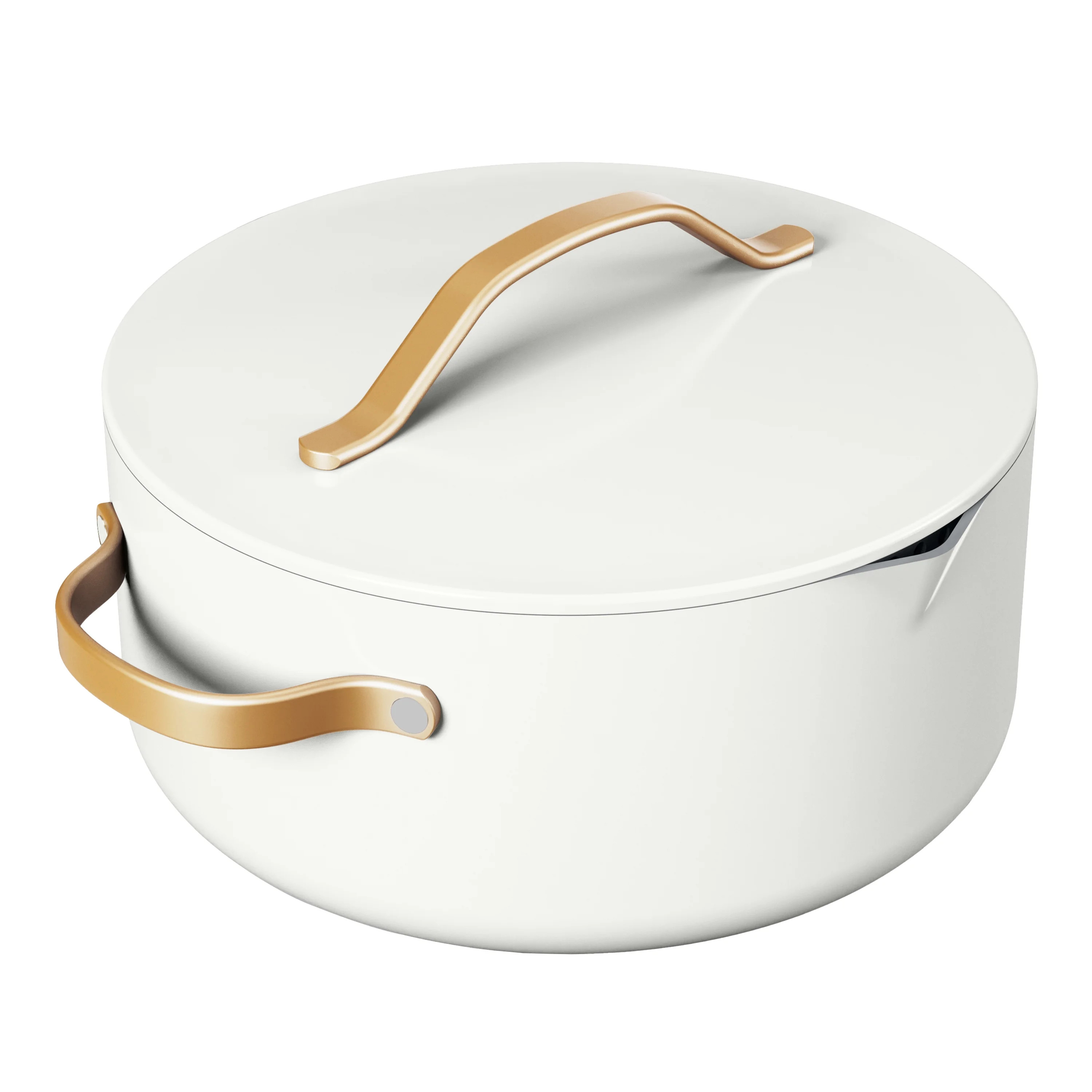 Beautiful 5 Quart Ceramic Non-Stick Dutch Oven with Strainer Lid, White Icing by Drew Barrymore | Walmart (US)