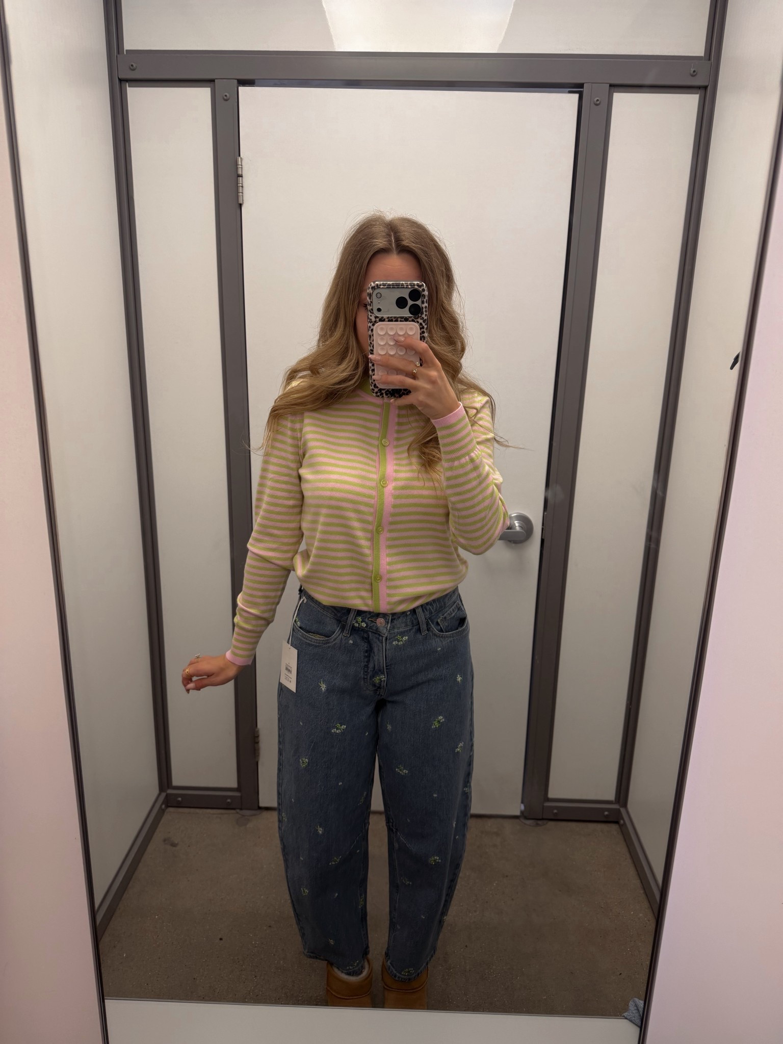 Walmart cardigan and floral embroidered barrel jeans!! Love this whole look! Wearing a size XS in the cardigan and a size 0 in the jeans (size down!!) 

#LTKSeasonal #LTKPetite #LTKootd