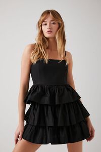 Poplin Ruffle-Tiered Mini Dress | Forever 21 (US)