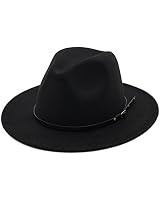 Lanzom Women Wide Brim Straw Panama Roll up Hat Fedora Beach Sun Hat UPF50+ | Amazon (US)