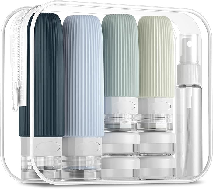 16 Pack Travel Bottles Set, TSA Approved Leak Proof Silicone Squeezable Containers for Toiletries... | Amazon (US)