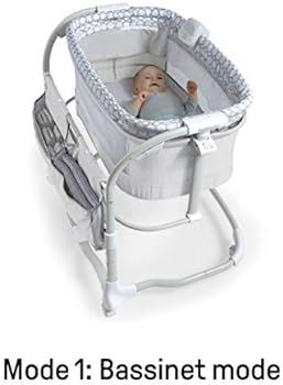 Ingenuity Dream & Grow Bedside Baby Bassinet 2-Mode Crib 0-12 Months, Adjustable Height - Dalton ... | Amazon (US)