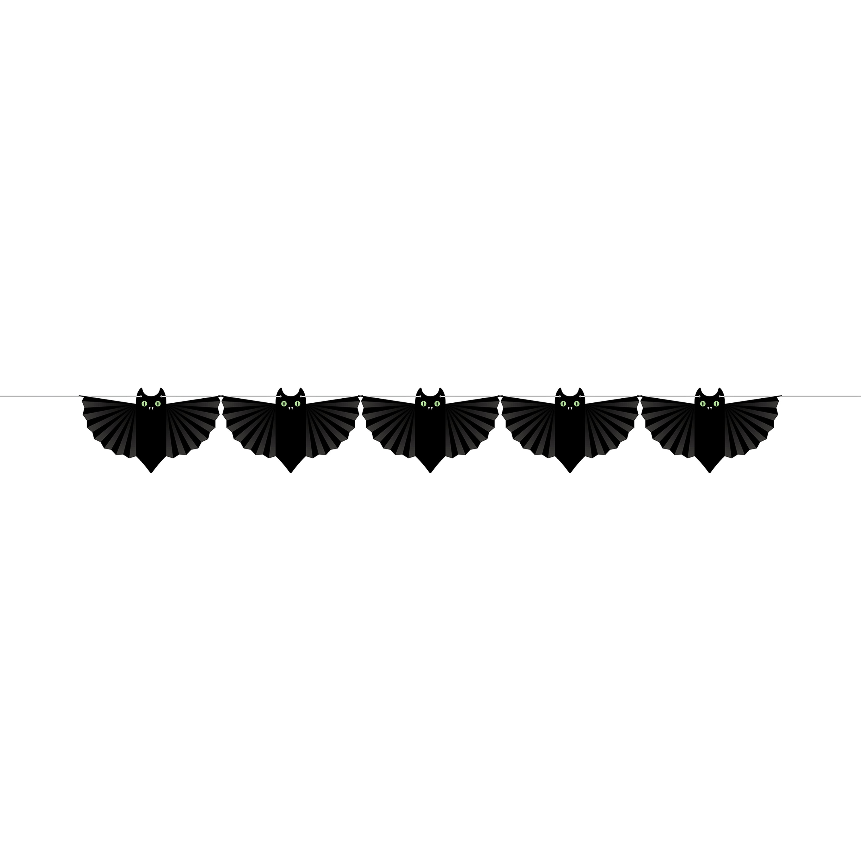 Black Bat Paper Accordion Garland | World Market