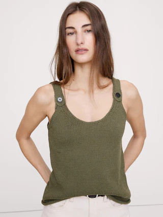 Cotton Scoop-Neck Tank | Banana Republic (US)