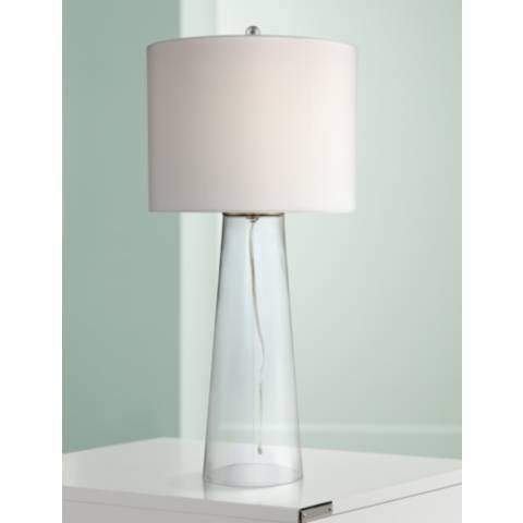 Marcus Clear Glass Tapered Column Table Lamp | Lamps Plus