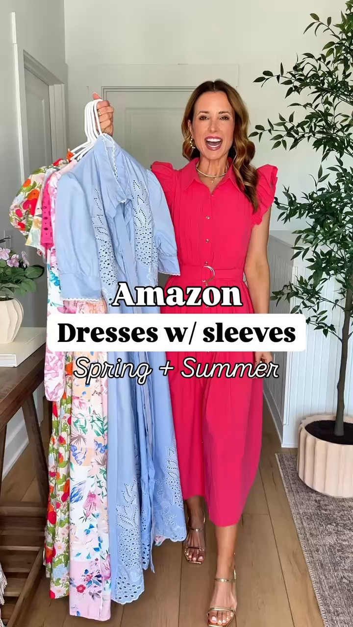 Amazon dresses with sleeves. Wearing smallest size in each. Amazon Easter dresses. Bump-friendly dress. Baby shower dress. Spring dress. Wedding shower dress. Brunch dress. Mother’s Day dress. Gold heels are TTS. 


#LTKWedding #LTKootd #LTKTravel