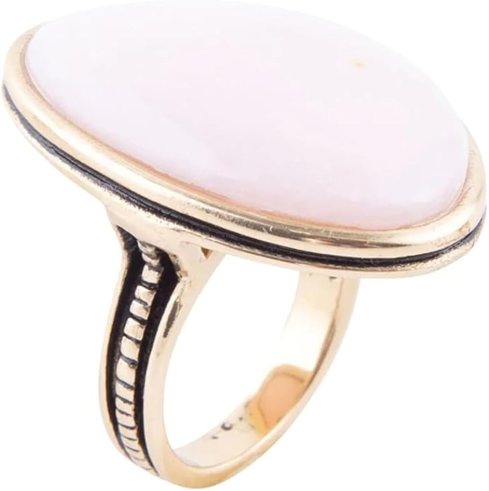 Barse Jewelry Pink Opal Golden Statement Ring | Amazon (US)
