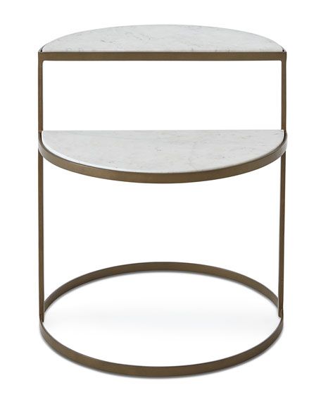 Kim Marble Shelf Night Stand | Horchow