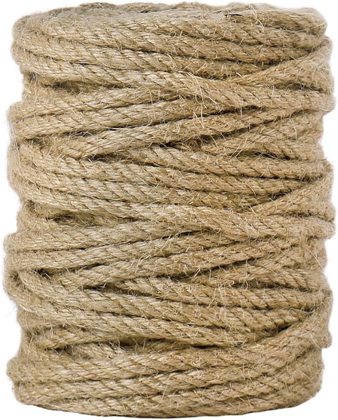 Tenn Well 5mm Jute Rope, 100 Feet 4Ply Twisted Heavy Duty and Thick Twine Rope for Gardening, Cra... | Amazon (US)