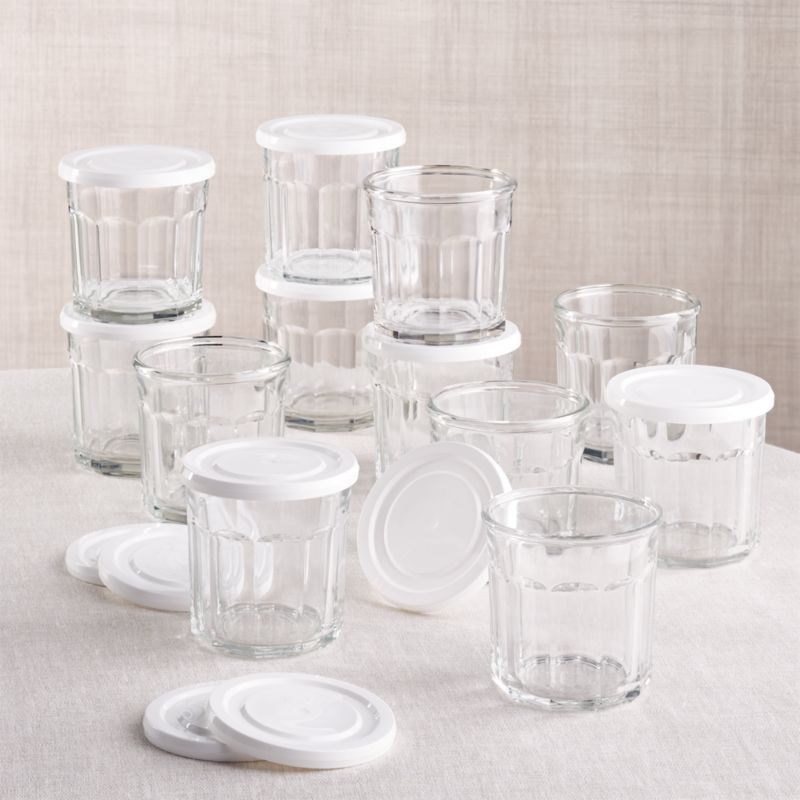 14-Oz. Working Glass with Lid, Set of 12 + Reviews | Crate & Barrel | Crate & Barrel