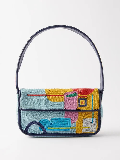 Staud - Tommy Beaded Leather Shoulder Bag - Womens - Multi | Matches (US)