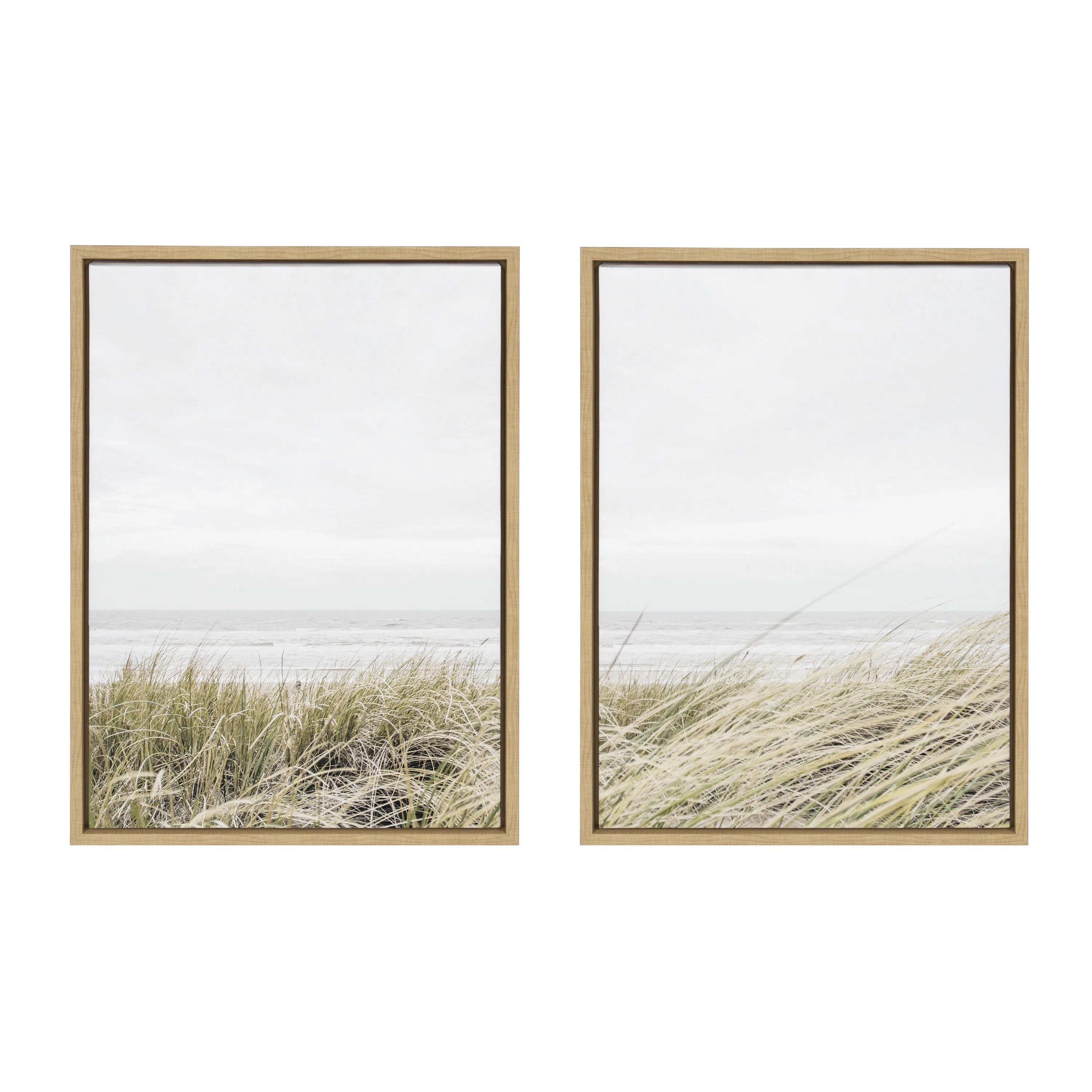 Dovecove Sylvie East Beach Left and Right Framed Canvas by Amy Peterson Art Studio 2 Piece 18x24 ... | Wayfair North America