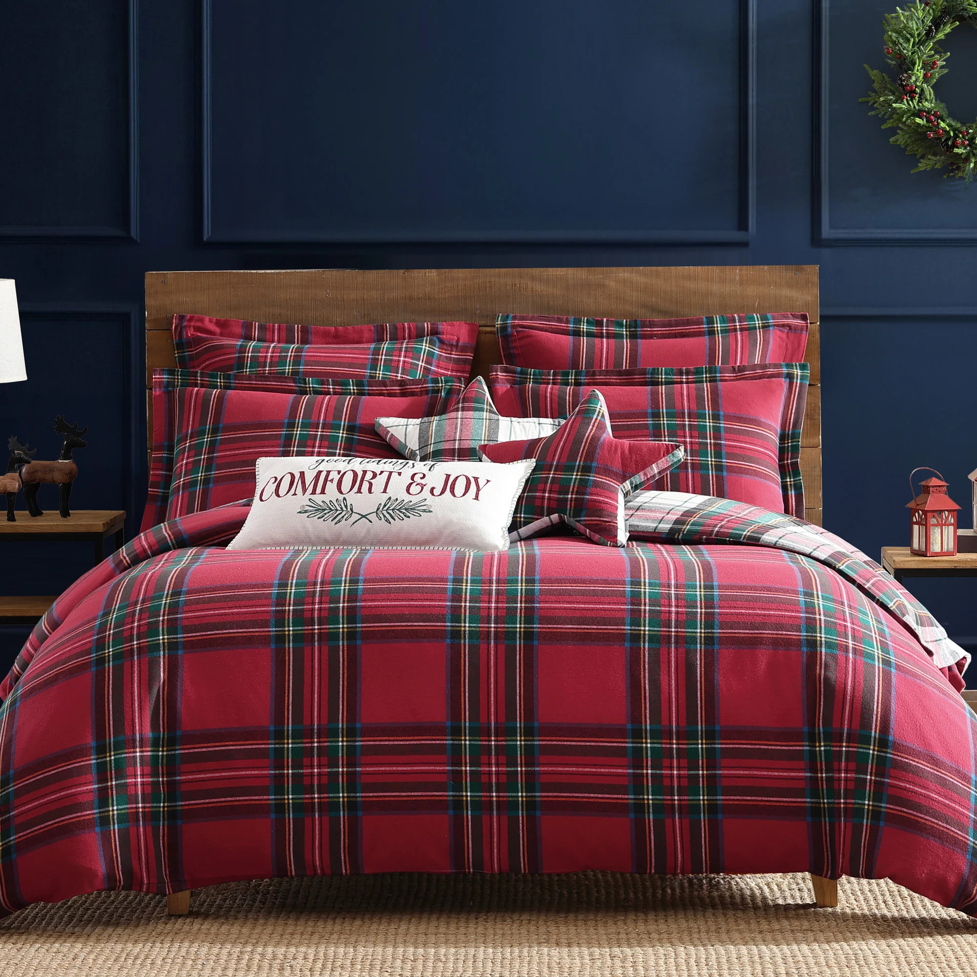 Spencer Plaid Flannel Duvet/Comforter Set - Duvet - Full/Queen | Levtex Home