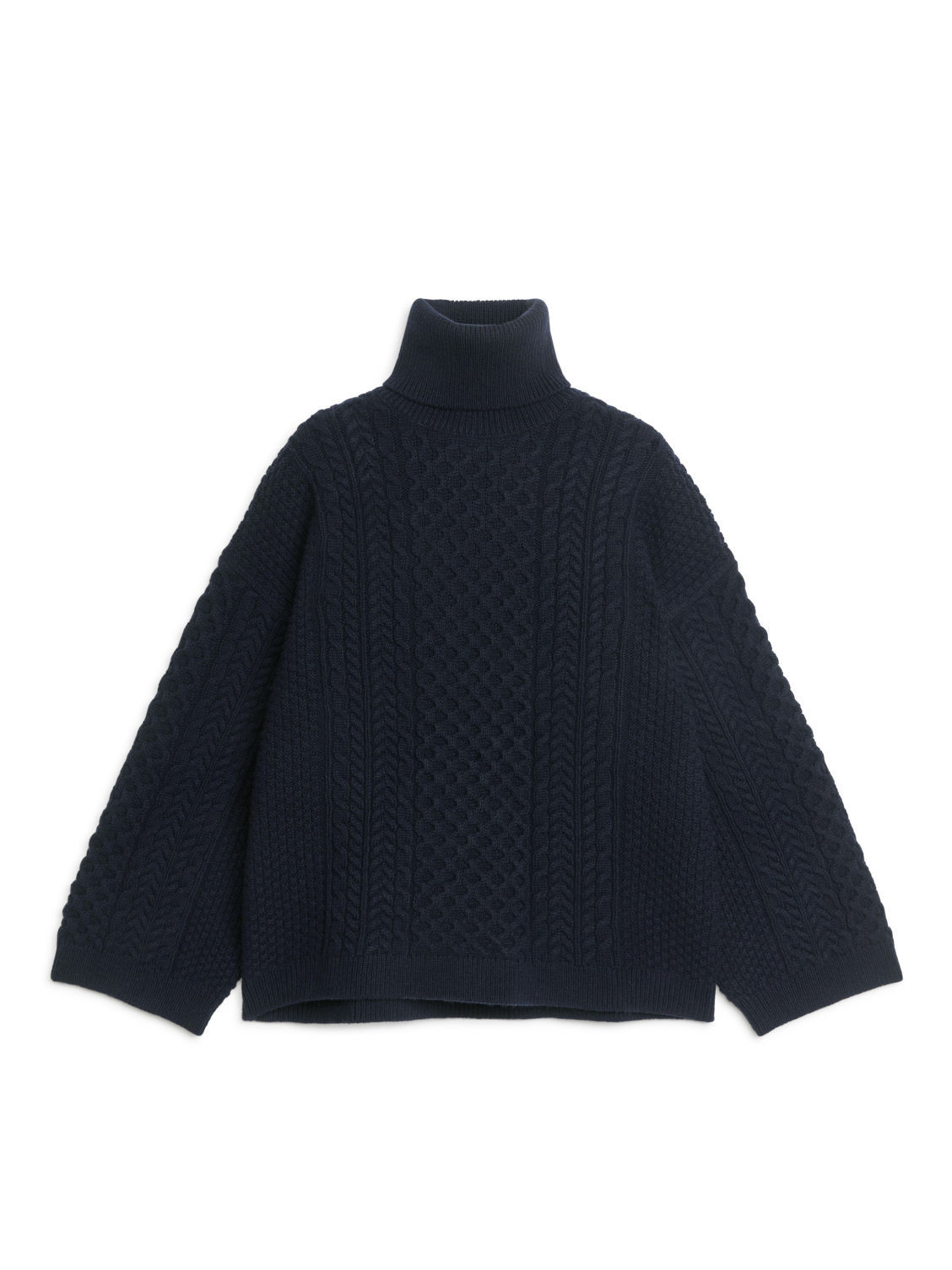 Cable-Knit Wool Jumper - Blue | ARKET (US&UK)