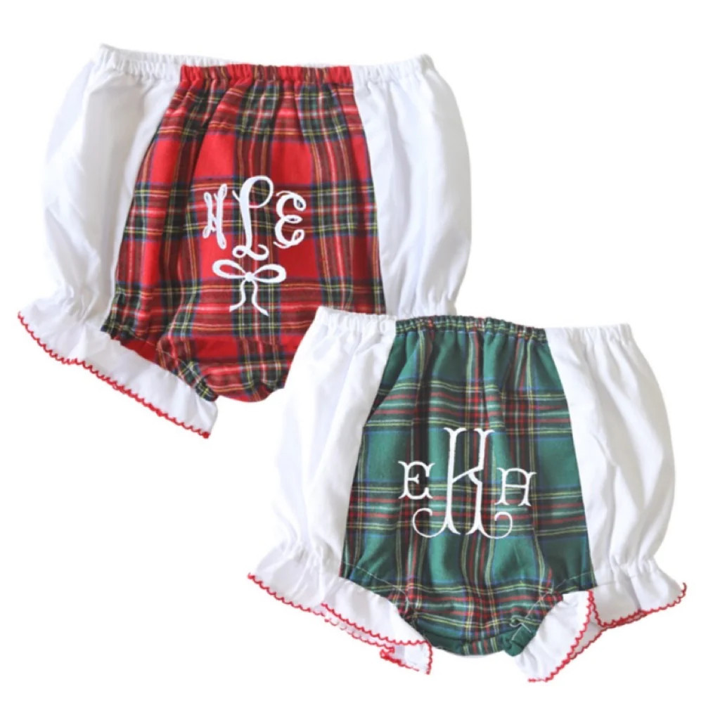 Tartan Holiday Bloomers | The Bella Bean