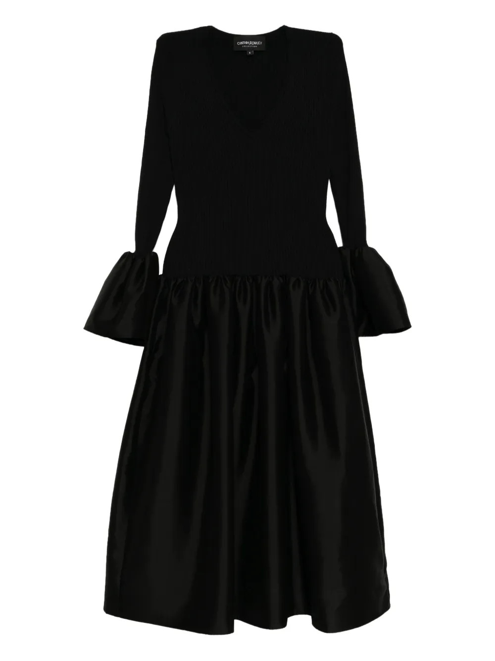 Cynthia Rowley flared-sleeves Dress | Black | FARFETCH | Farfetch Global