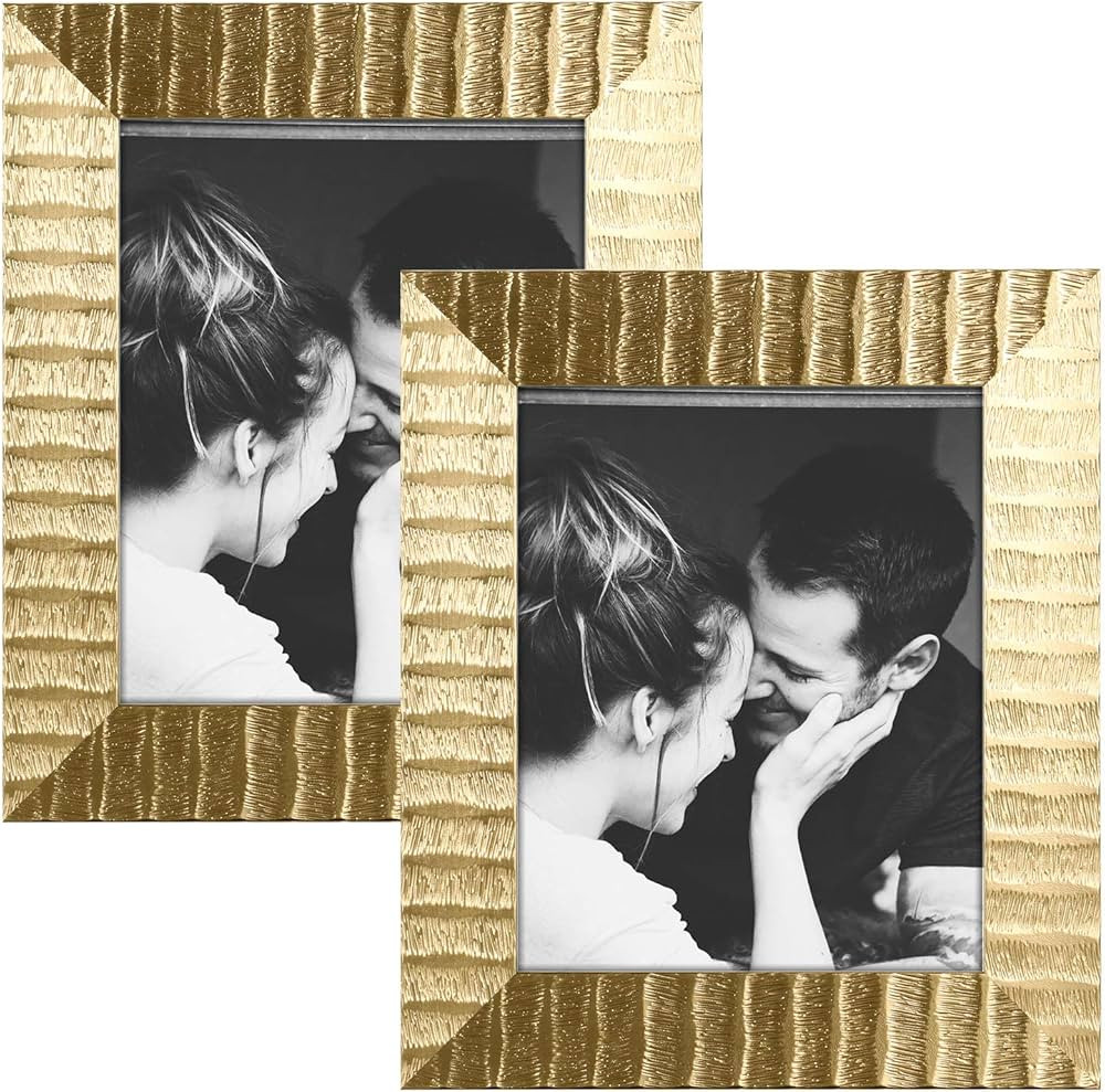 ArtbyHannah 8x10 Inch 2 Pack Mordern Gold Picture Frames Set with High Definition Glass for Table... | Amazon (CA)