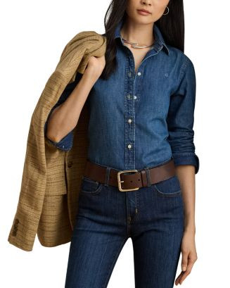 Ralph Lauren Petites Classic Fit Denim Shirt  | Bloomingdale's Women | Bloomingdale's (US)