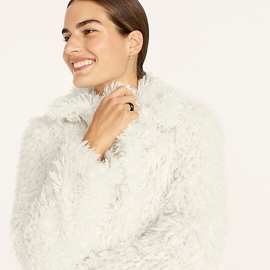 Collection topcoat in shaggy faux fur | J. Crew US