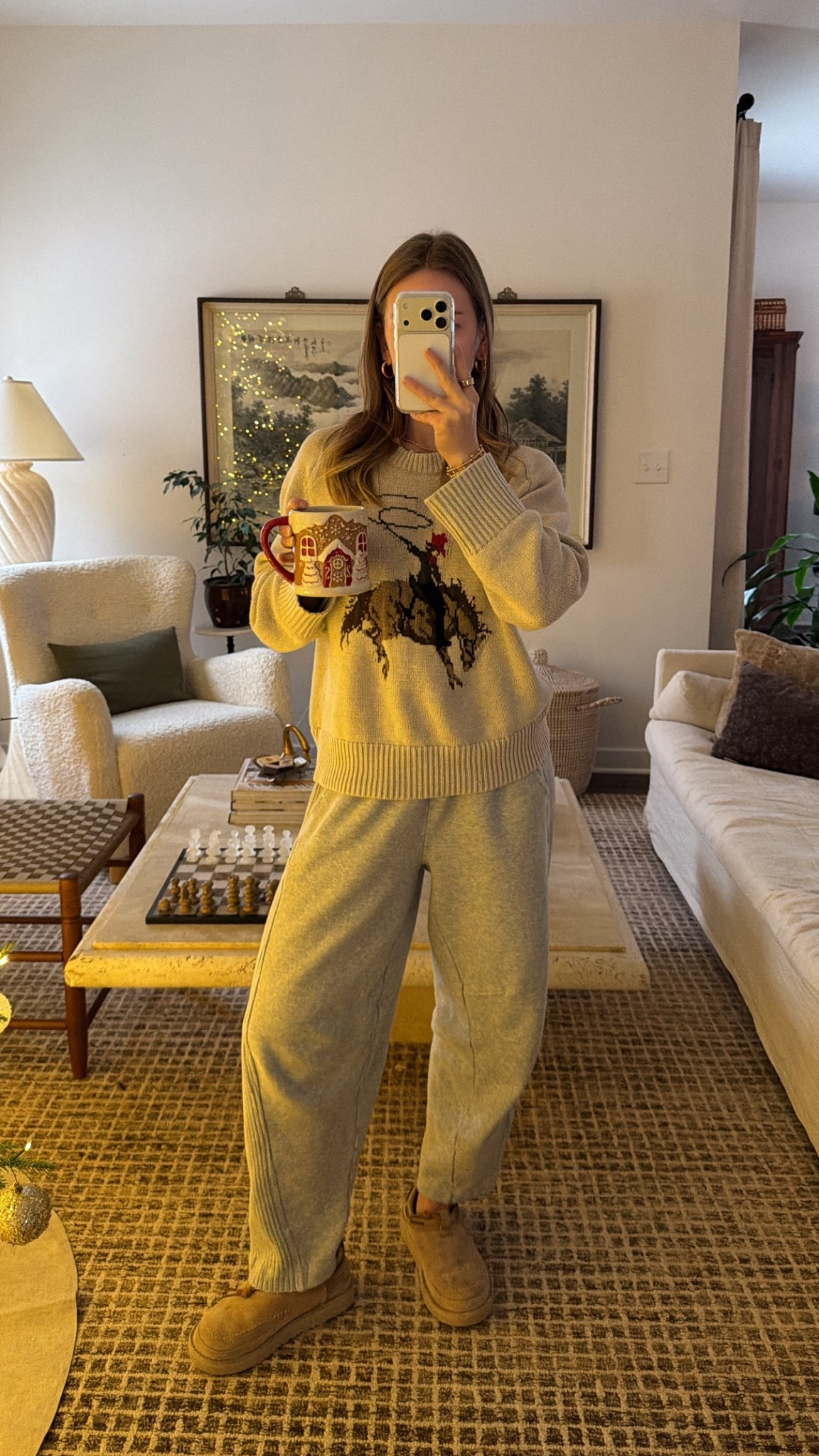 12/23/25 my cozy morning loungewear outfit on Christmas Eve Eve, soaking up the calm before the festivities begin. I’m linking my Aerie barrel sweatpants and my Abercrombie rodeo sweatpants—both ultra-comfy, relaxed fits that are perfect for slow holiday mornings at home, coffee in hand, and staying cozy all day long.

#LTKmorningroutine #LTKootd #LTKHoliday