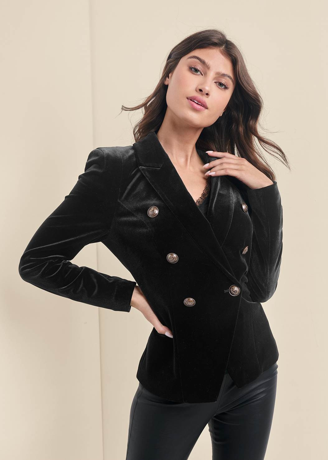 Plus Size Velvet Blazer | VENUS