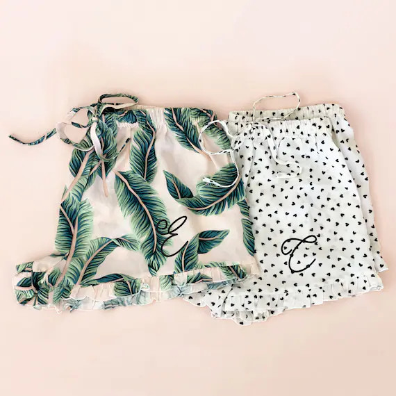 Monogram Shorts Monogram Pajama Shorts for Bridesmaid Pajama - Etsy | Etsy (US)