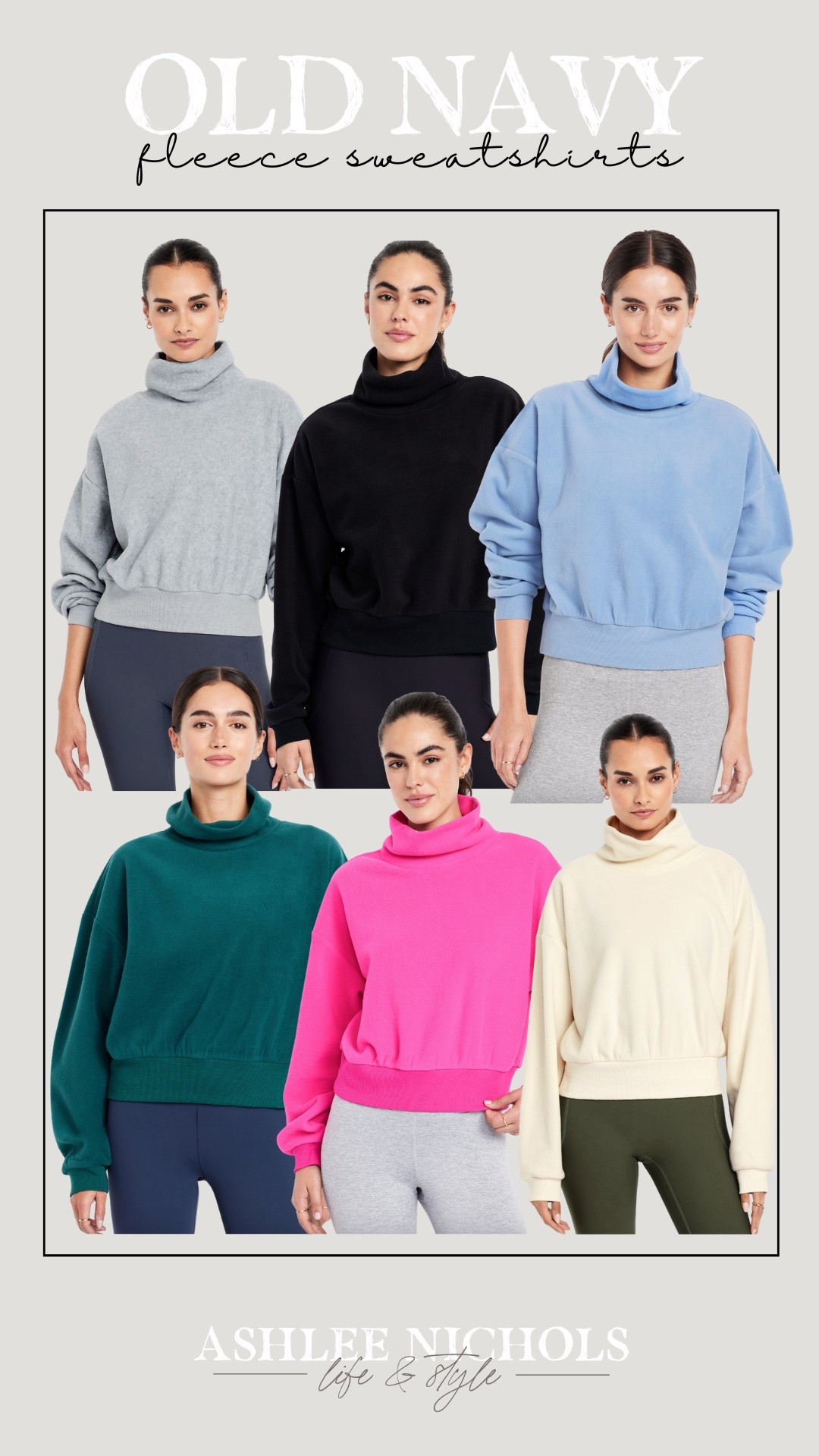 Old navy fleece funnel neck sweatshirt 