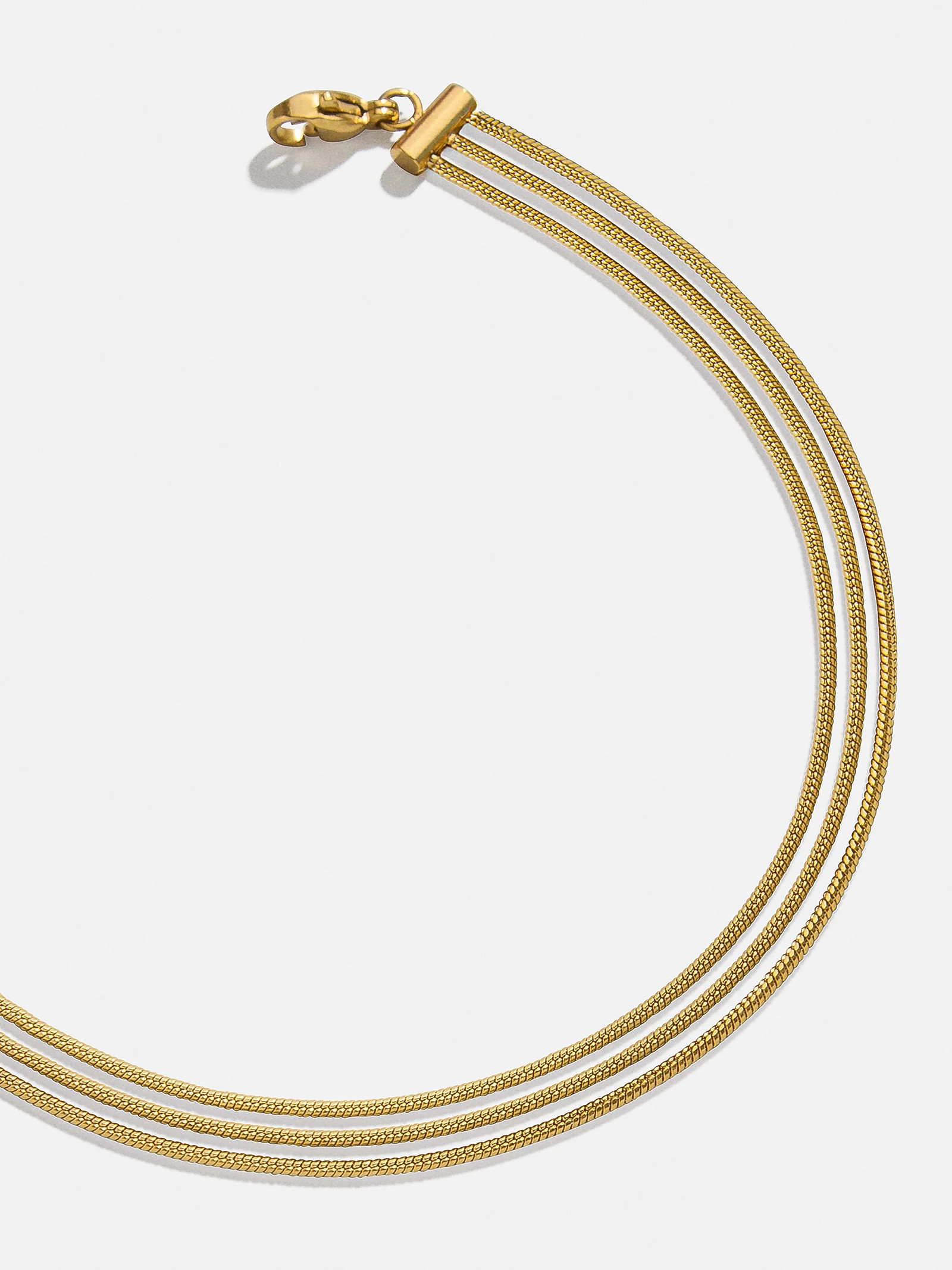 Gemma Waterproof Layered Anklet - Gold | BaubleBar