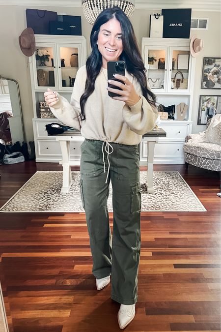 Favorite cargo pants and sweater
Wearing a small in both
Use code SHANNON10

#LTKstyletip #LTKover40 #LTKfindsunder100