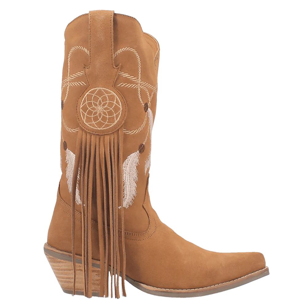 Shop Brown Womens Dingo Day Dream Round Toe Cowboy Boots | Shoebacca