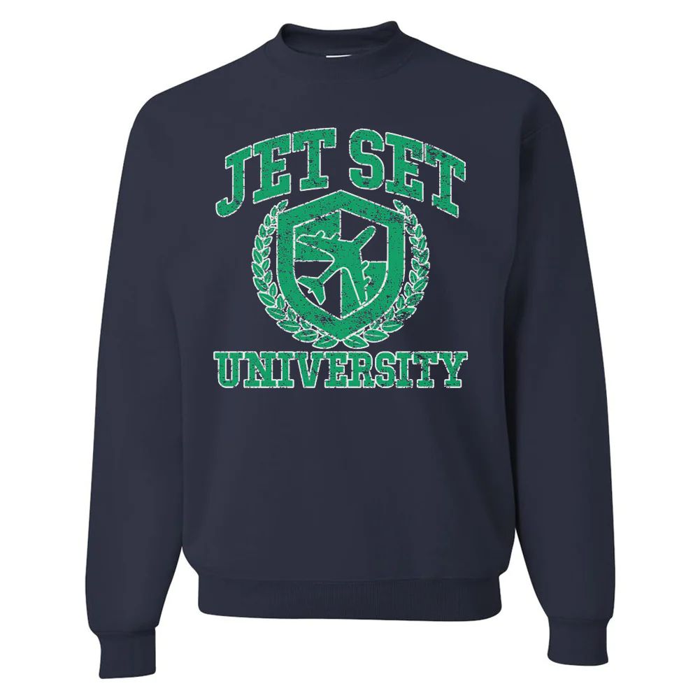 'Jet Set University' Crewneck Sweatshirt | United Monograms