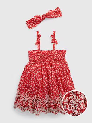 Baby Eyelet Smocked Dress Set | Gap (US)