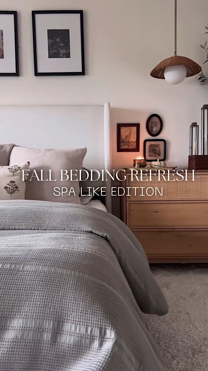 Spa like fall bedding refresh! 

#LTKFallSale #LTKSeasonal #LTKHome
