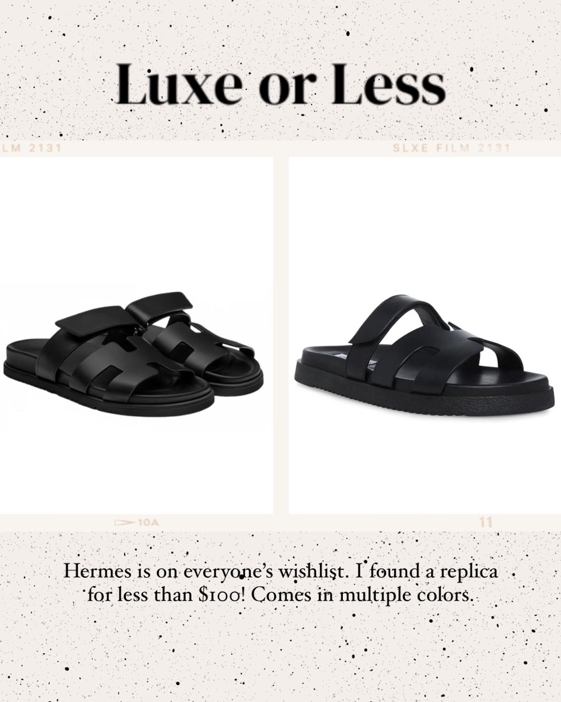 Hermes sandals is on everyone’s wishlist. I found a replica for less than $100! Comes in multiple colors. 

Sandals, luxe or less, under $100, The Stylizt. 





#LTKshoecrush #LTKstyletip #LTKunder100