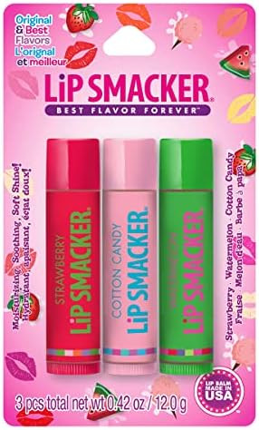 Lip Smackers Flavored Lip Balm Original & Best - Moisturizing, Soothing Trio Strawberry, Watermel... | Amazon (US)