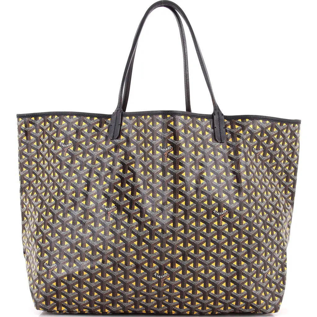 Pre-Owned Goyard Saint Louis Tote Claire Voie Coated Canvas GM in Black at Nordstrom, Size Medium | Nordstrom
