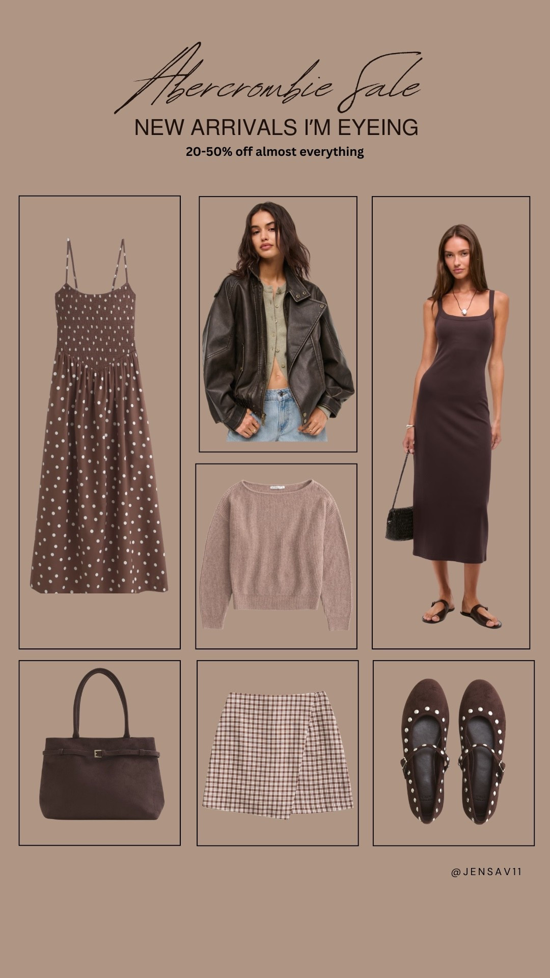 Abercrombie new arrivals!! Can you tell I’m crushing on chocolate brown these days 🍩☕️🍫