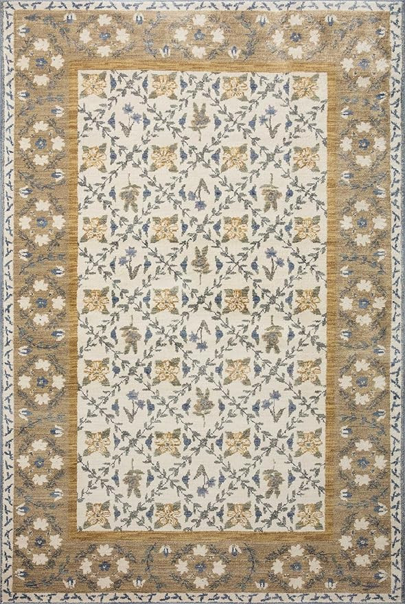 Loloi Rifle Paper Co Fiore Gold 5' x 7'-10" Area Rug | Amazon (US)