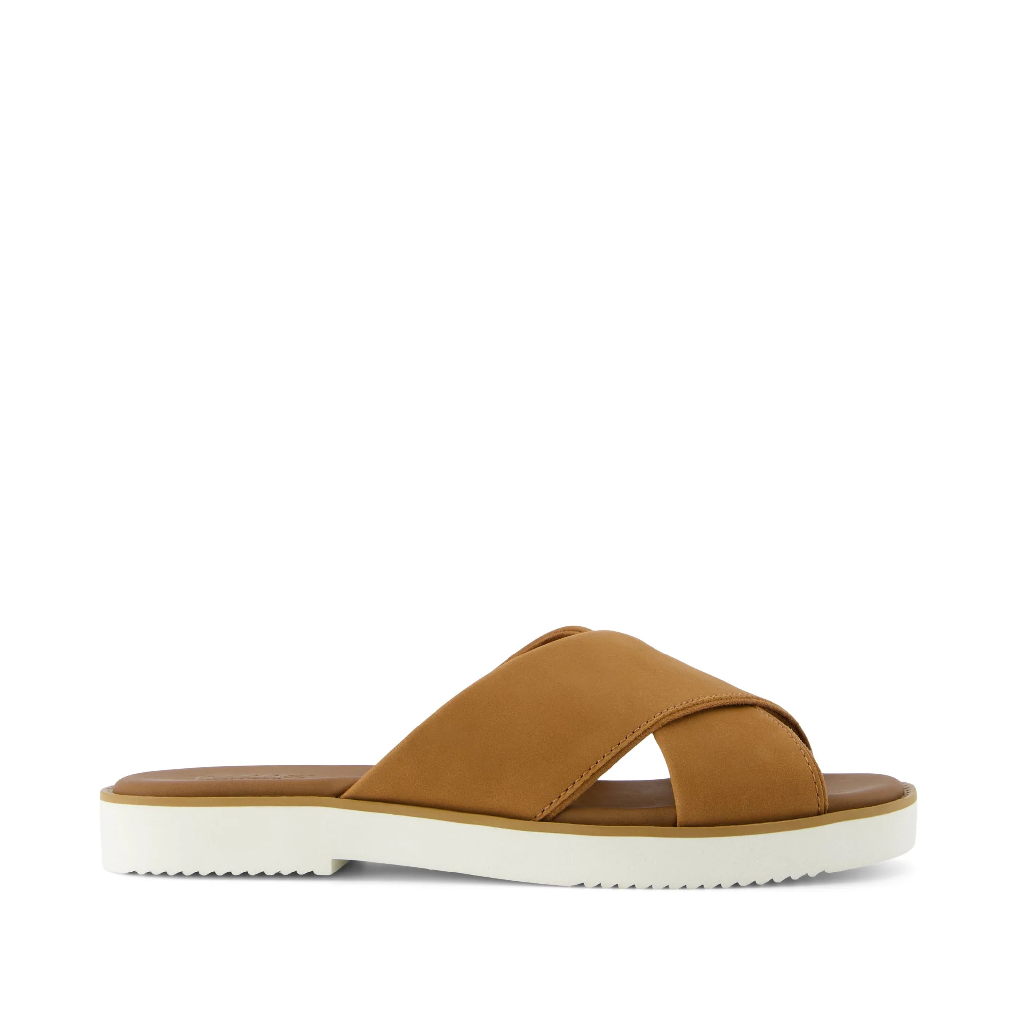 Mae Crossover Slide Sandal Brown Sugar Leather | Toms EMEA